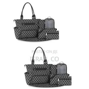 Soho Grand Central Station 7-Piece Diaper Bag Set in a Black
