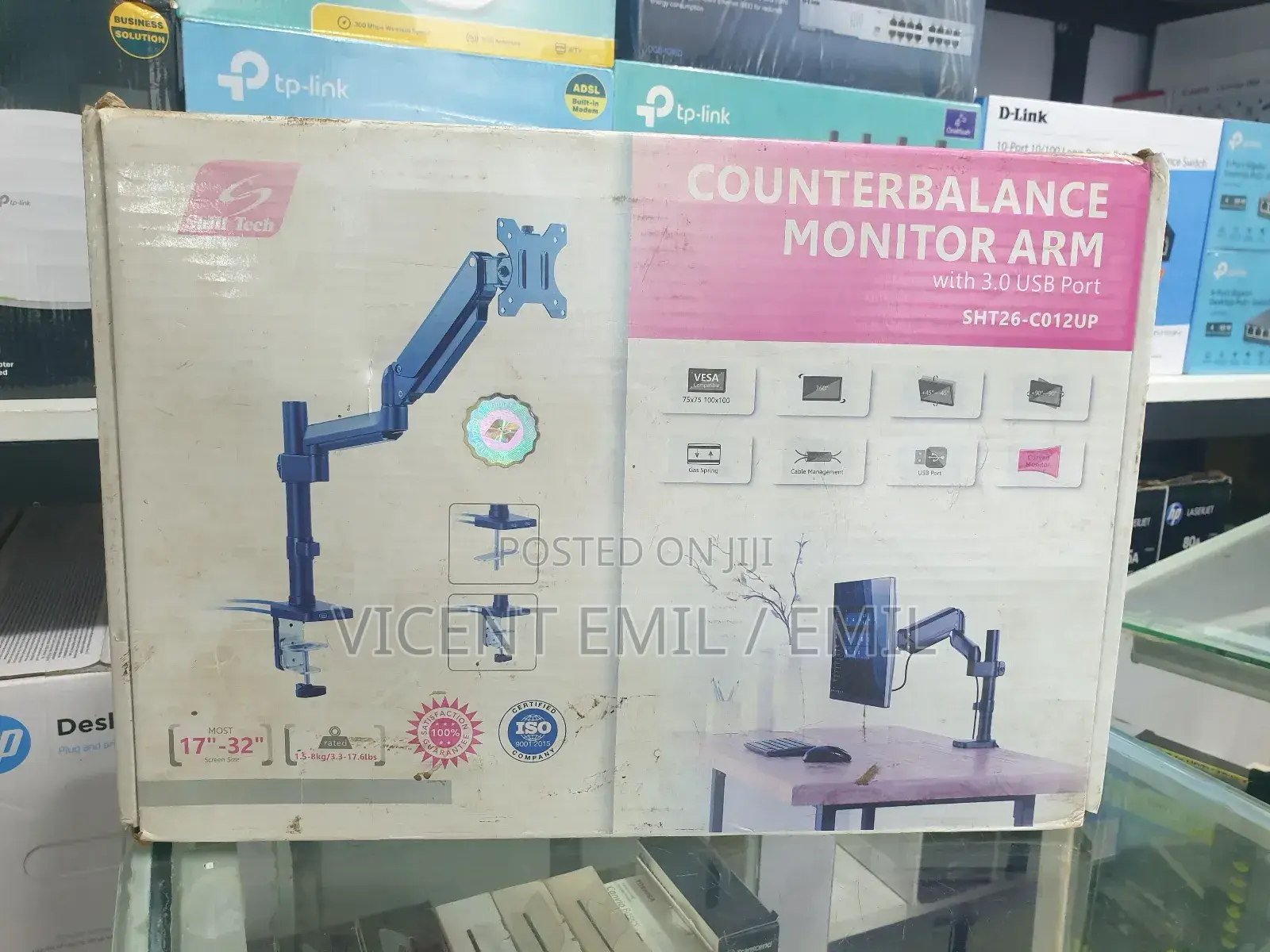 Single Monitor Counterweight Mount Table Mount