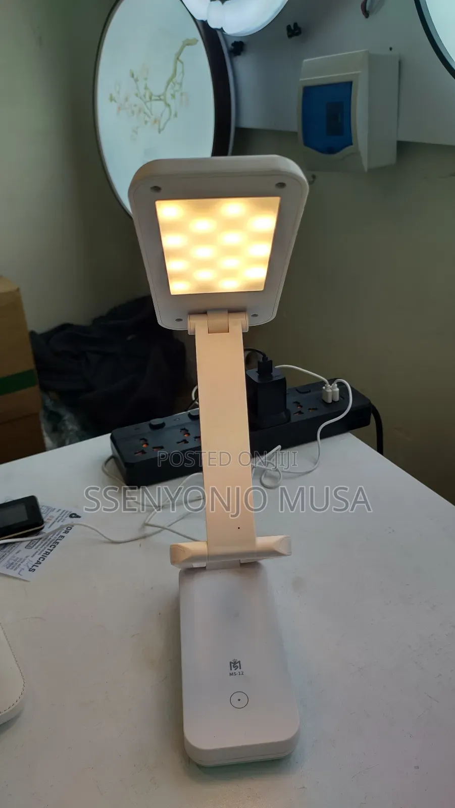 Touch Type White Table Lamp - Folding Led, Rechargeable