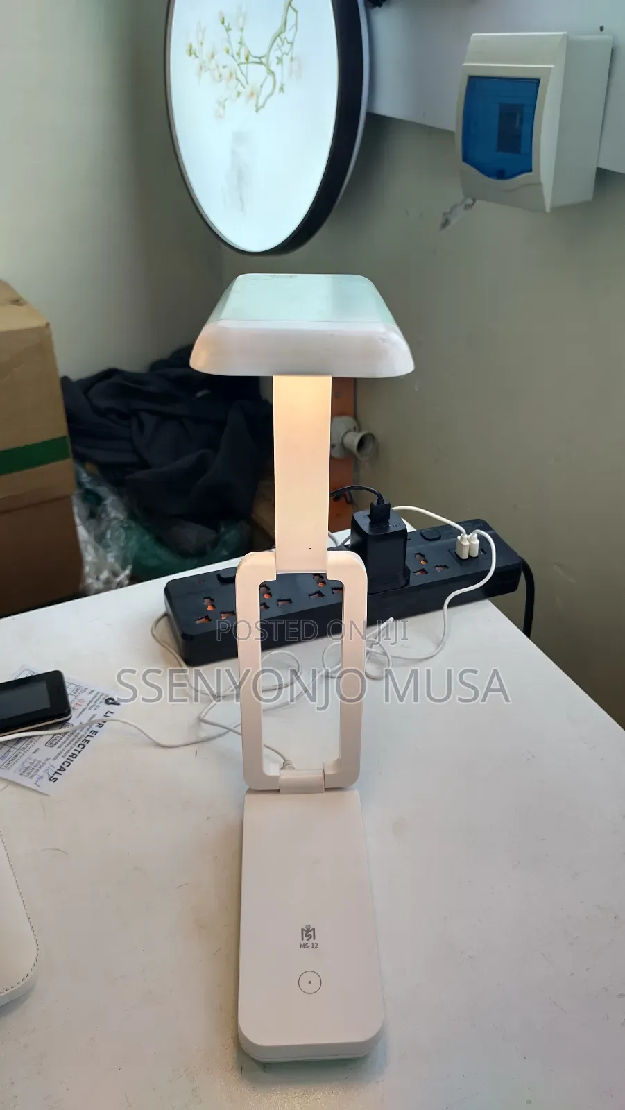 Touch Type White Table Lamp - Folding Led, Rechargeable