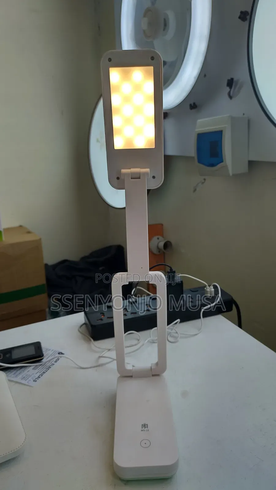 Touch Type White Table Lamp - Folding Led, Rechargeable