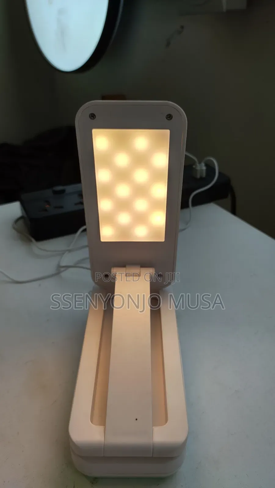 Touch Type White Table Lamp - Folding Led, Rechargeable