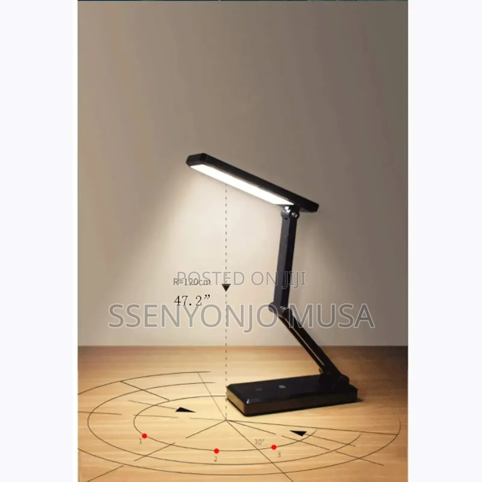 Touch Type White Table Lamp - Folding Led, Rechargeable