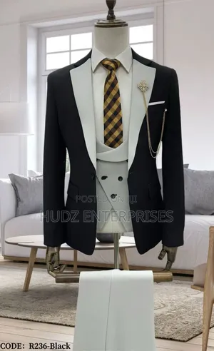 Black and Cream Turkish Mix and Match Suit