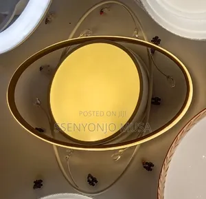 Modern Gold Ceiling Light - 27w Led, Round Flush Mount -