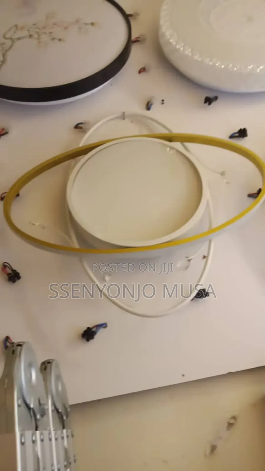 Modern Gold Ceiling Light - 27w Led, Round Flush Mount -