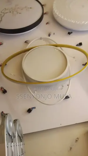 Modern Gold Ceiling Light - 27w Led, Round Flush Mount -