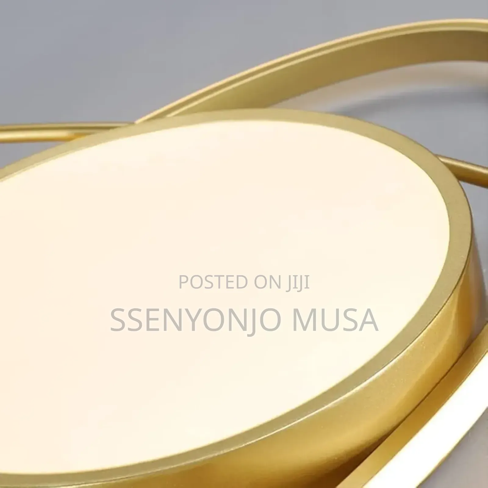 Modern Gold Ceiling Light - 27w Led, Round Flush Mount -