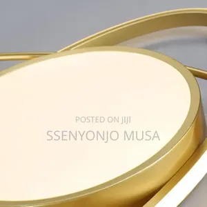 Modern Gold Ceiling Light - 27w Led, Round Flush Mount -