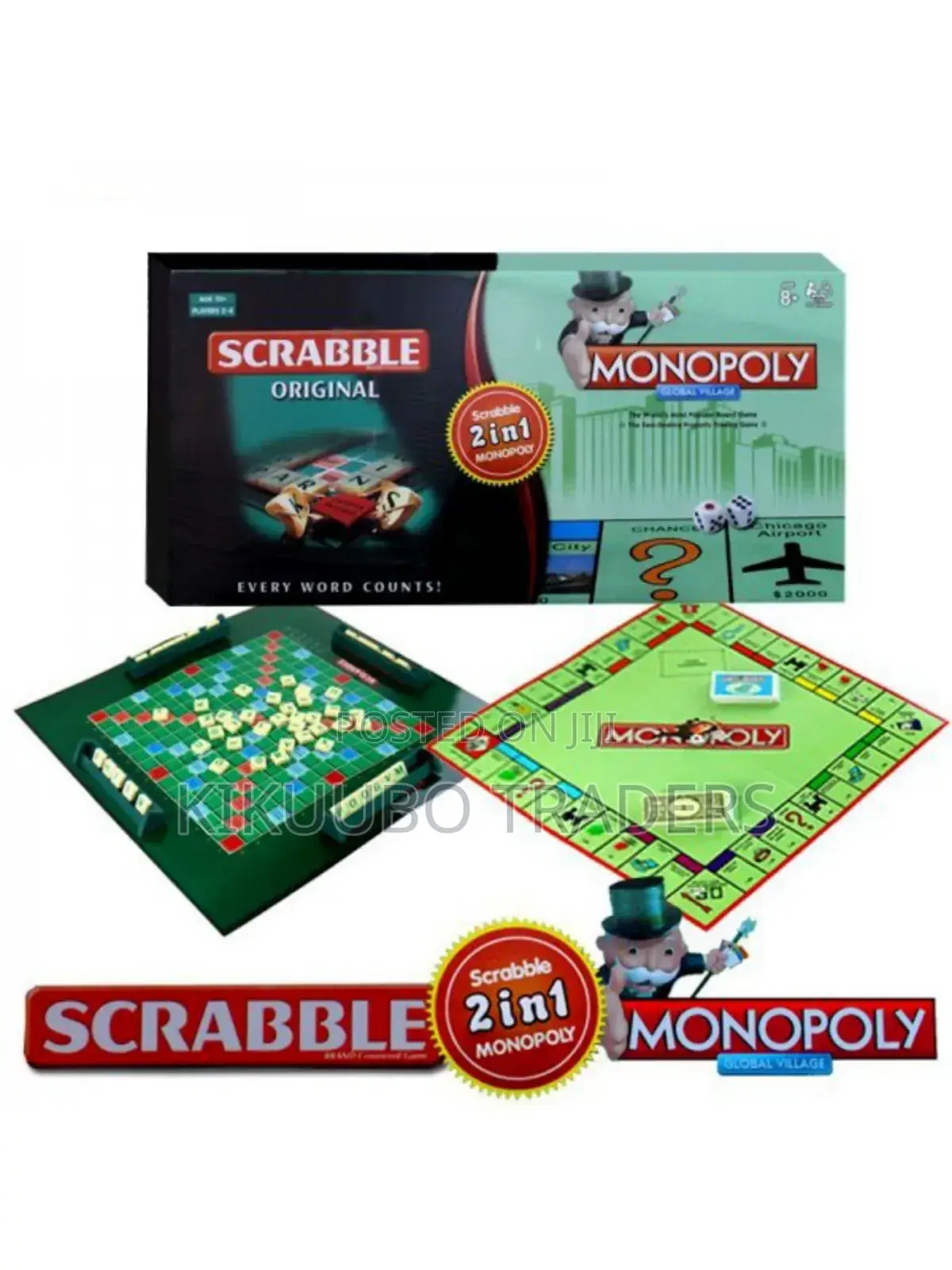2in1 Scrabble Monopoly Game