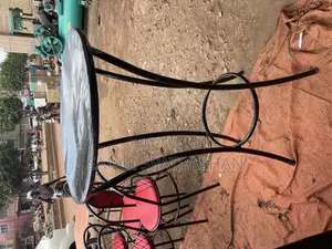 Metallic Counter Table Black