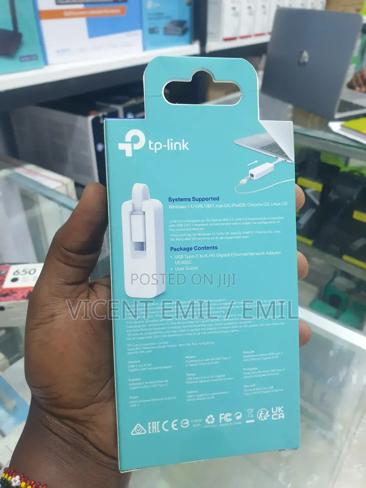 Usb Type-C to Rj45 Gigabit/ Type-C to Ethernet Adapter