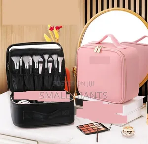 Travel Make-Up Organiser Bag With Led Light Vanity Mirror