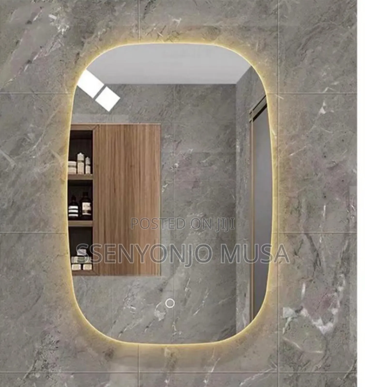 45x60cm Led Bathroom Mirror - Warm Light, Waterproof, Wall -
