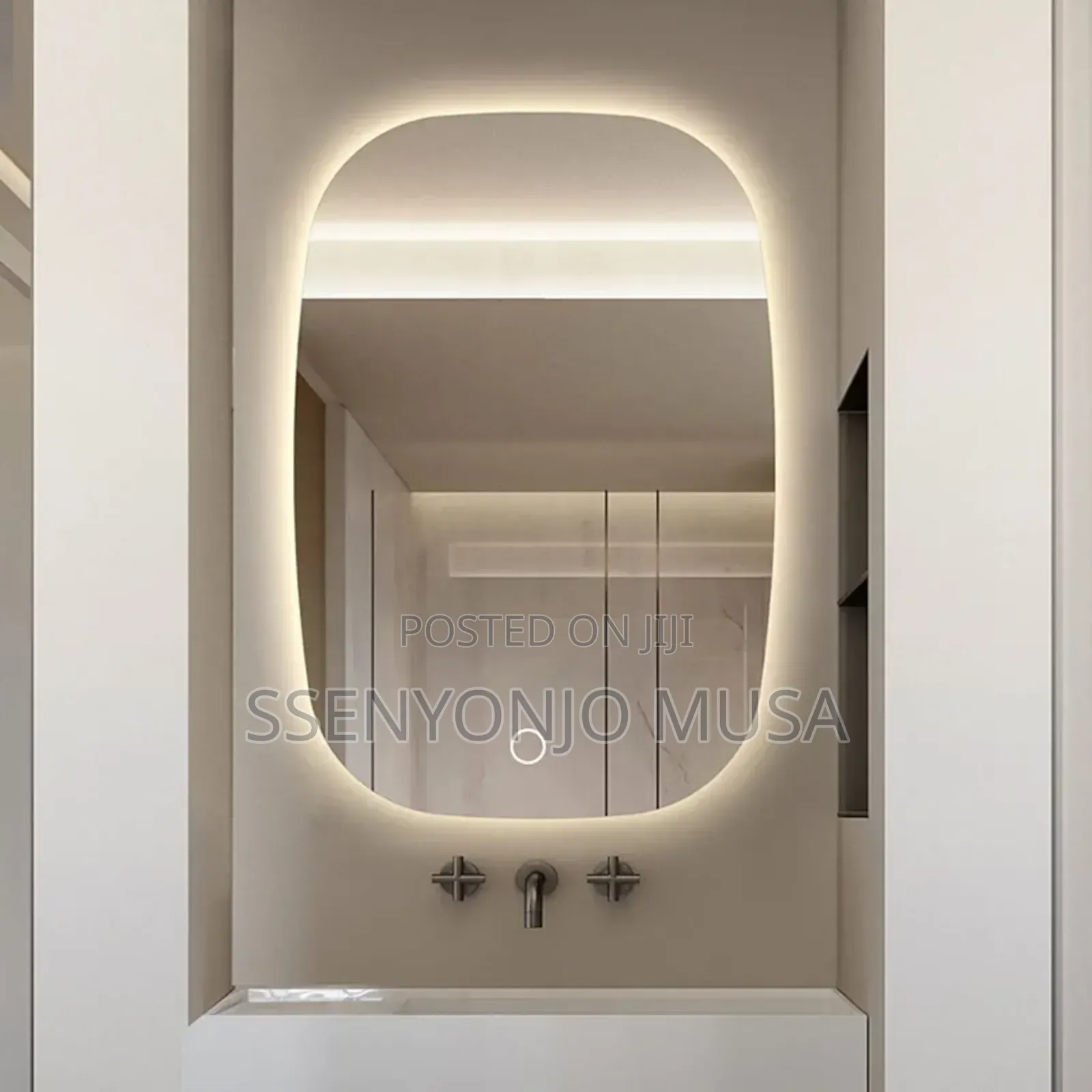 45x60cm Led Bathroom Mirror - Warm Light, Waterproof, Wall -