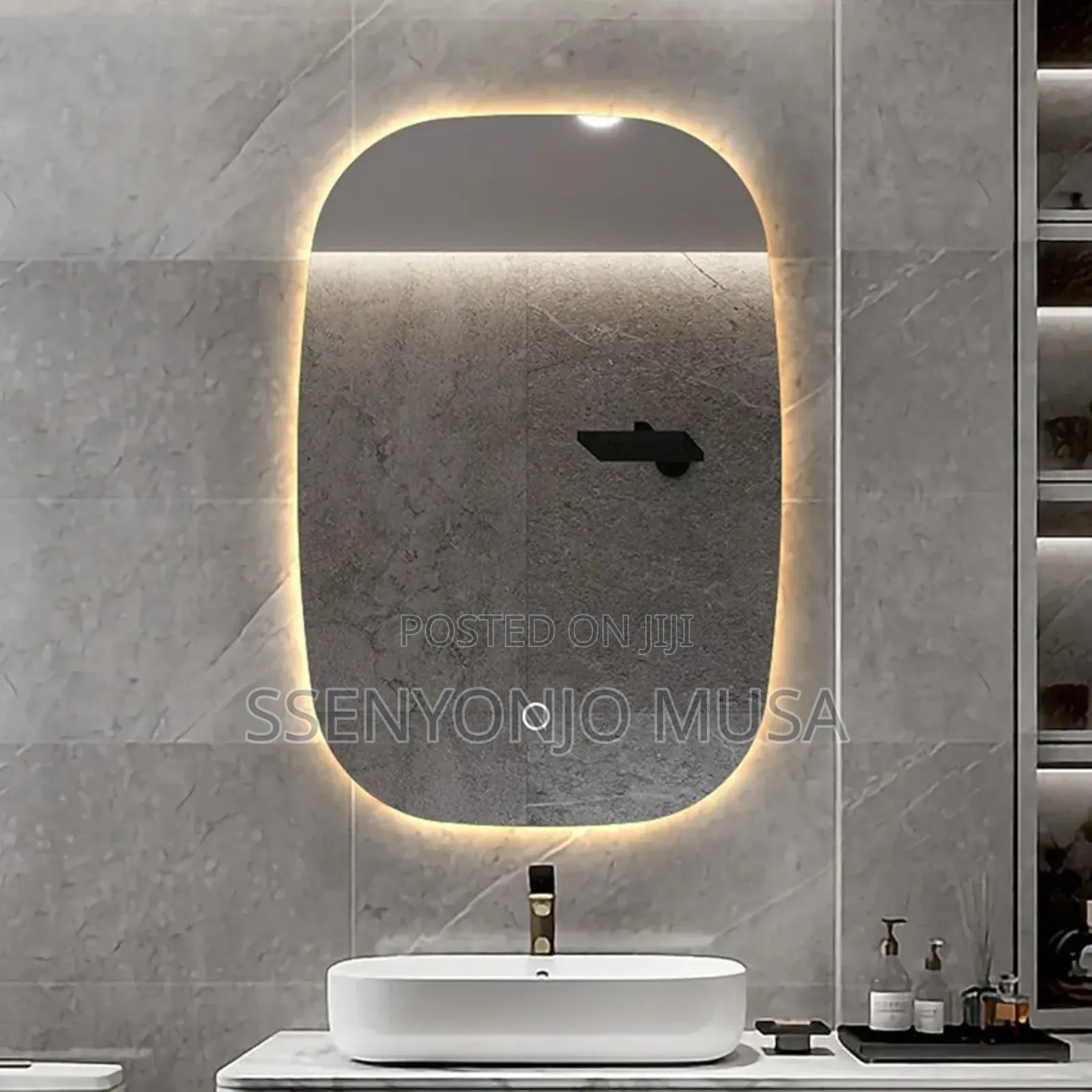 45x60cm Led Bathroom Mirror - Warm Light, Waterproof, Wall -