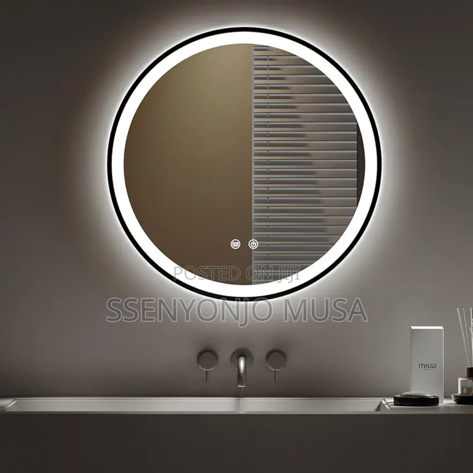 600x600mm Led Bathroom Mirror - Round, Touch Switch, 3 Color