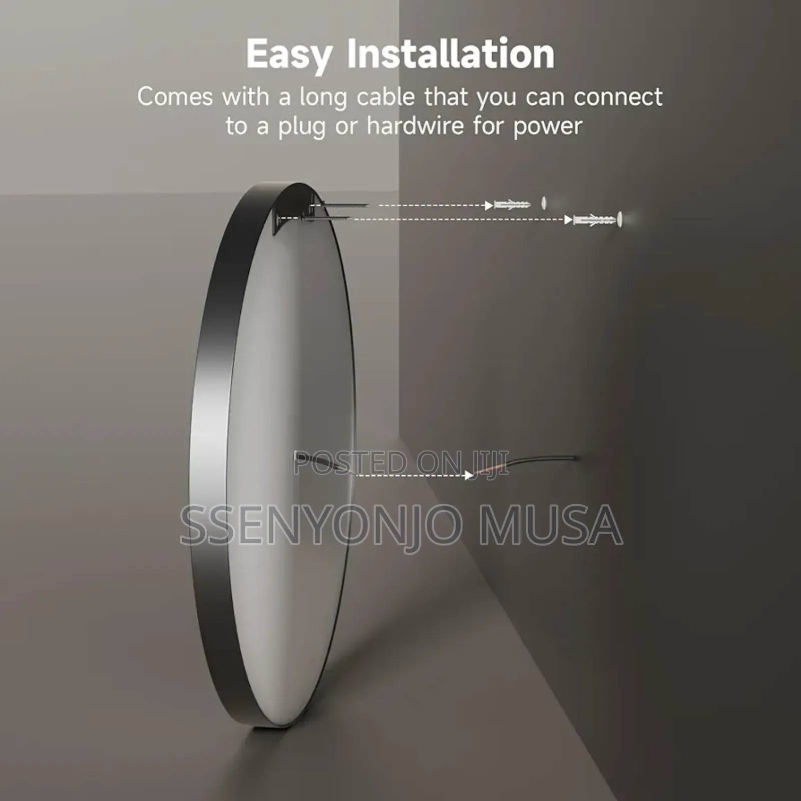 600x600mm Led Bathroom Mirror - Round, Touch Switch, 3 Color