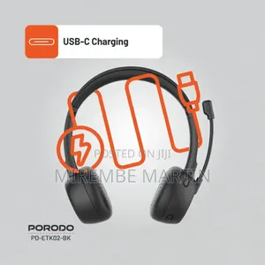 Porodo Office Wireless Headset - Black Sku: Pd-Etk02-Bk