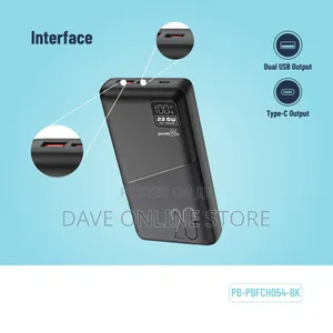 Porodo Blue 20000mah Powerbank Type-C Usb a _Black