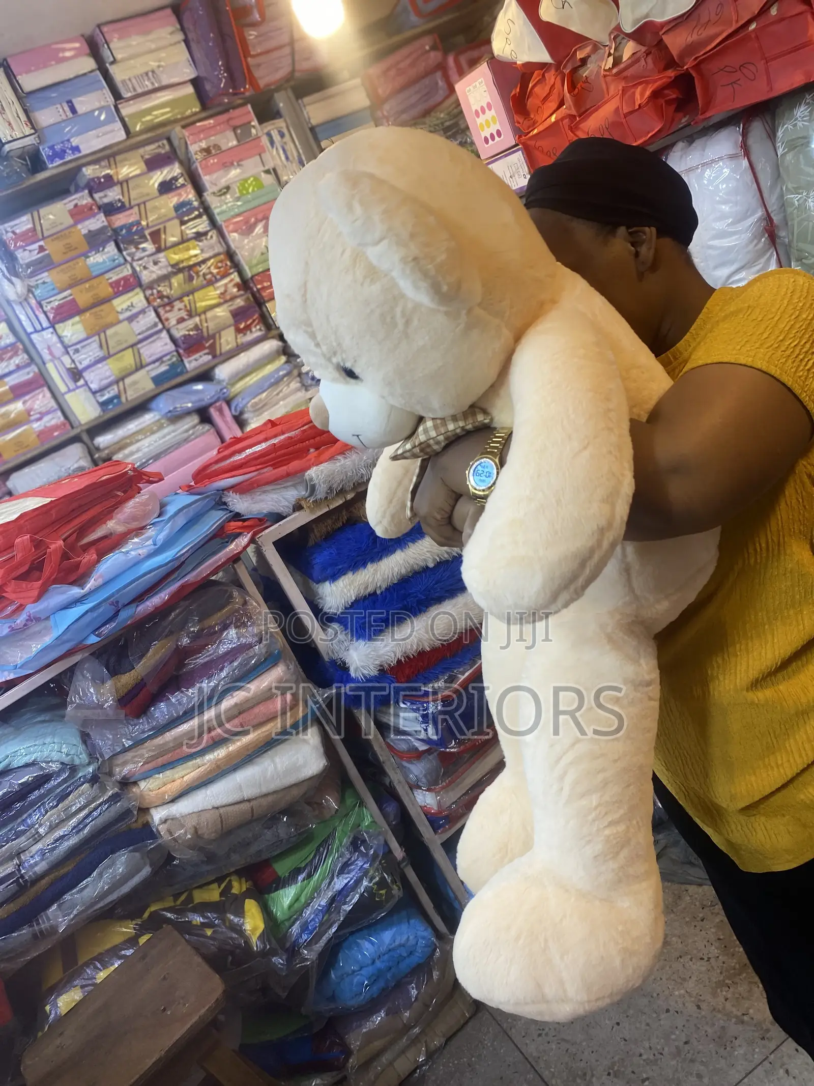 1 Metre Teddy Bear - Cream