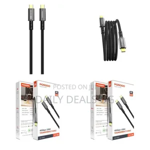 Porodo Woven Typec-C Cable 240w 40gbps 60hz - Black