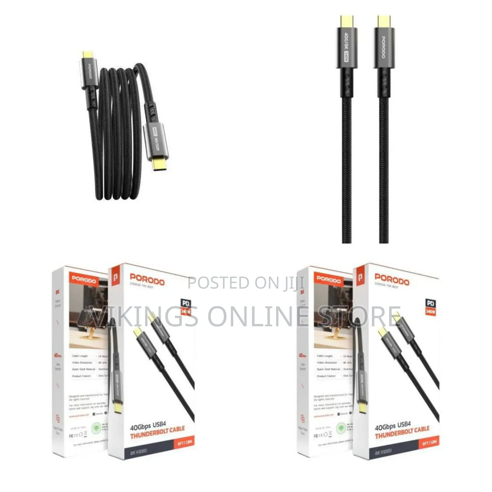 Usb-C Super Fast Charging Cable 240w 40gbps 60hz