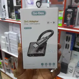 Go-Des Type-C Aux to Lightening Adapter/2in1 Adapter