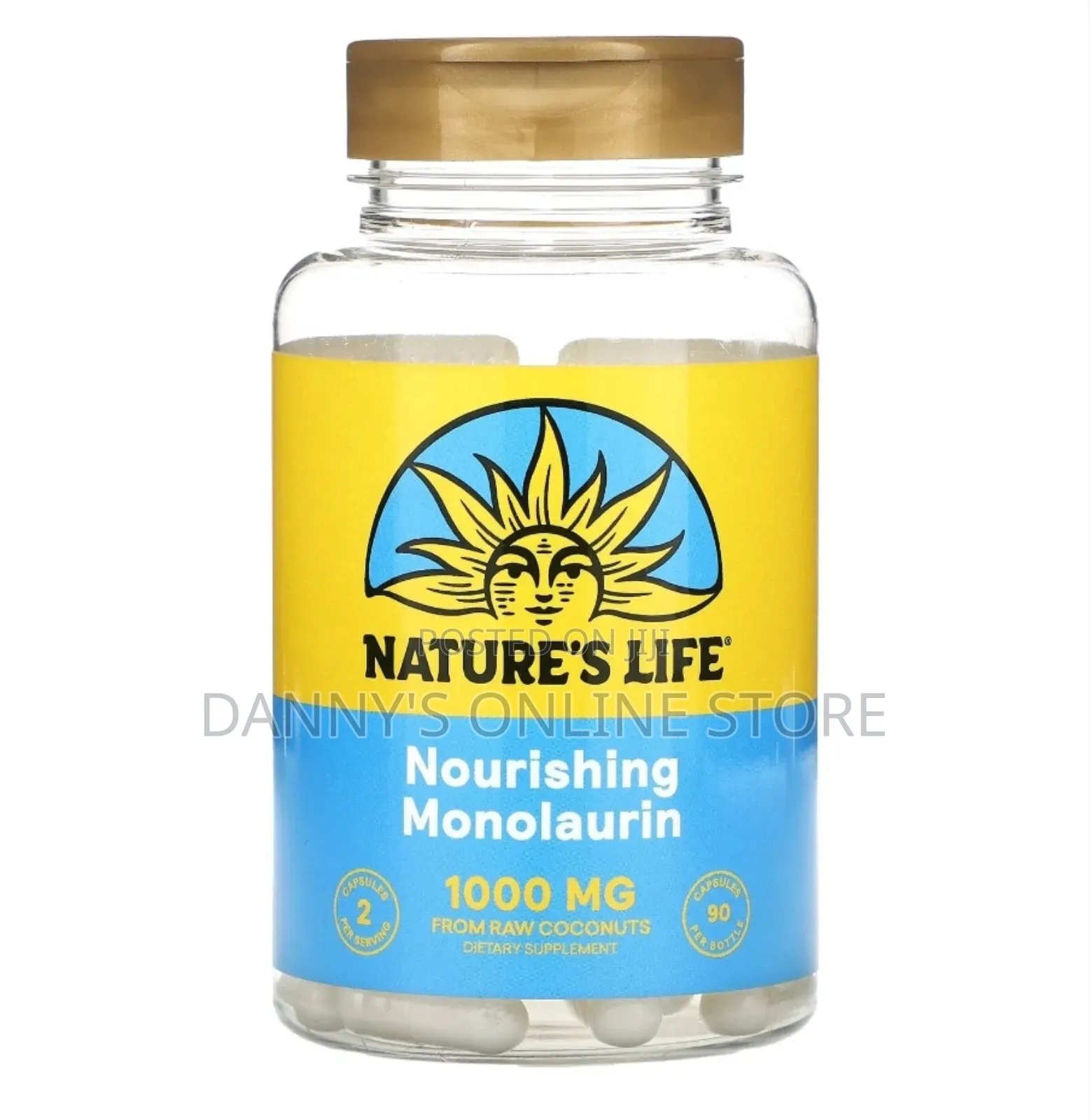 Nature's Life Monolaurin, 1000mg, 90 Capsules