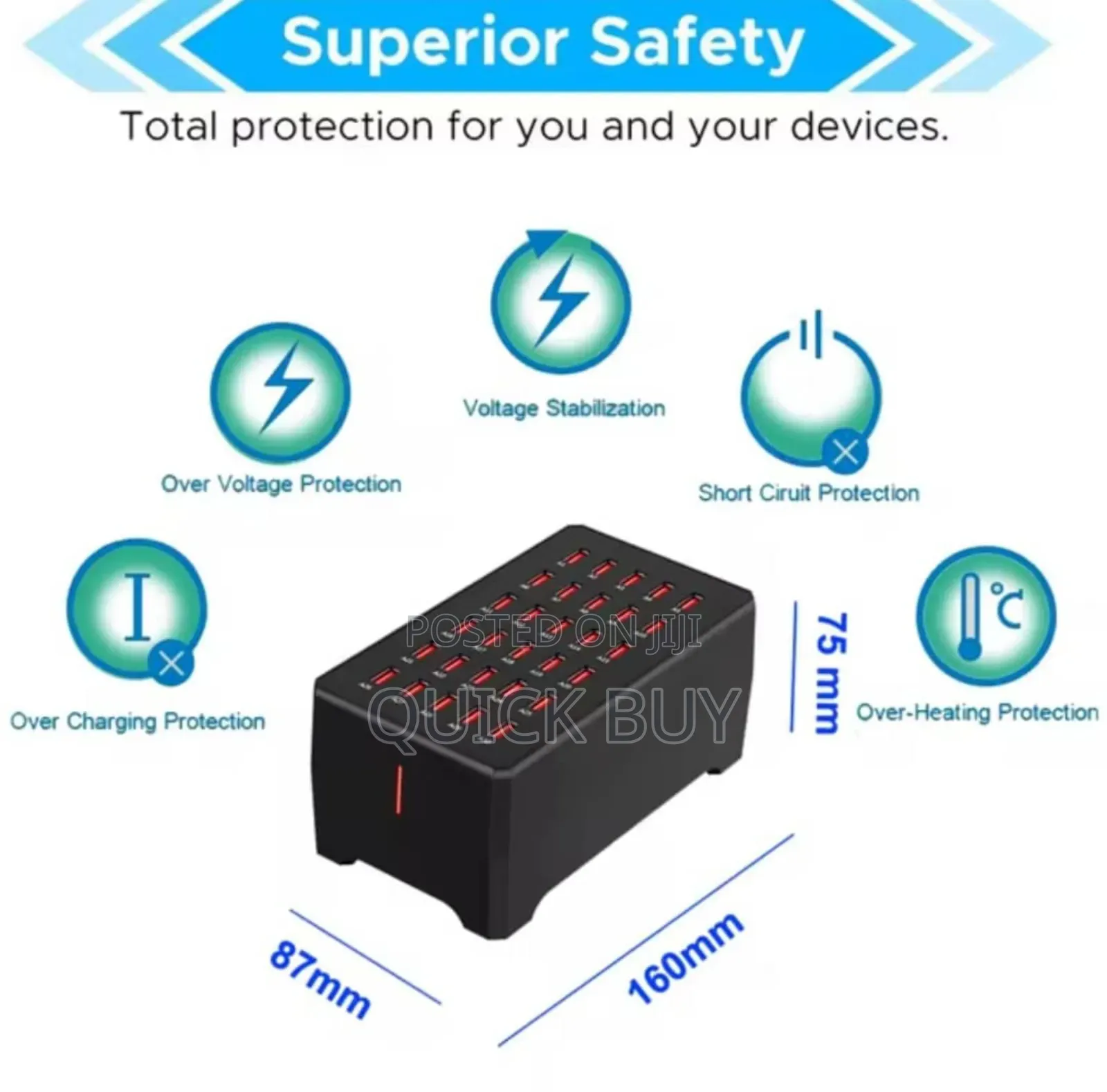 30-Port 150w/30a Multiple Usb Charging Station