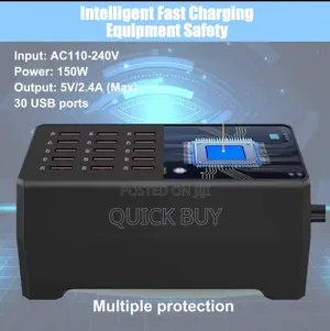 30-Port 150w/30a Multiple Usb Charging Station