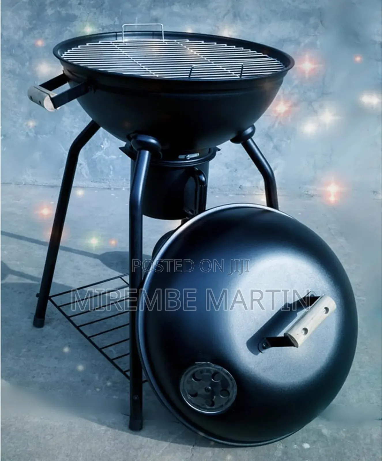 BBQ Grill for Outdoor Backyard Camping Picnics Black