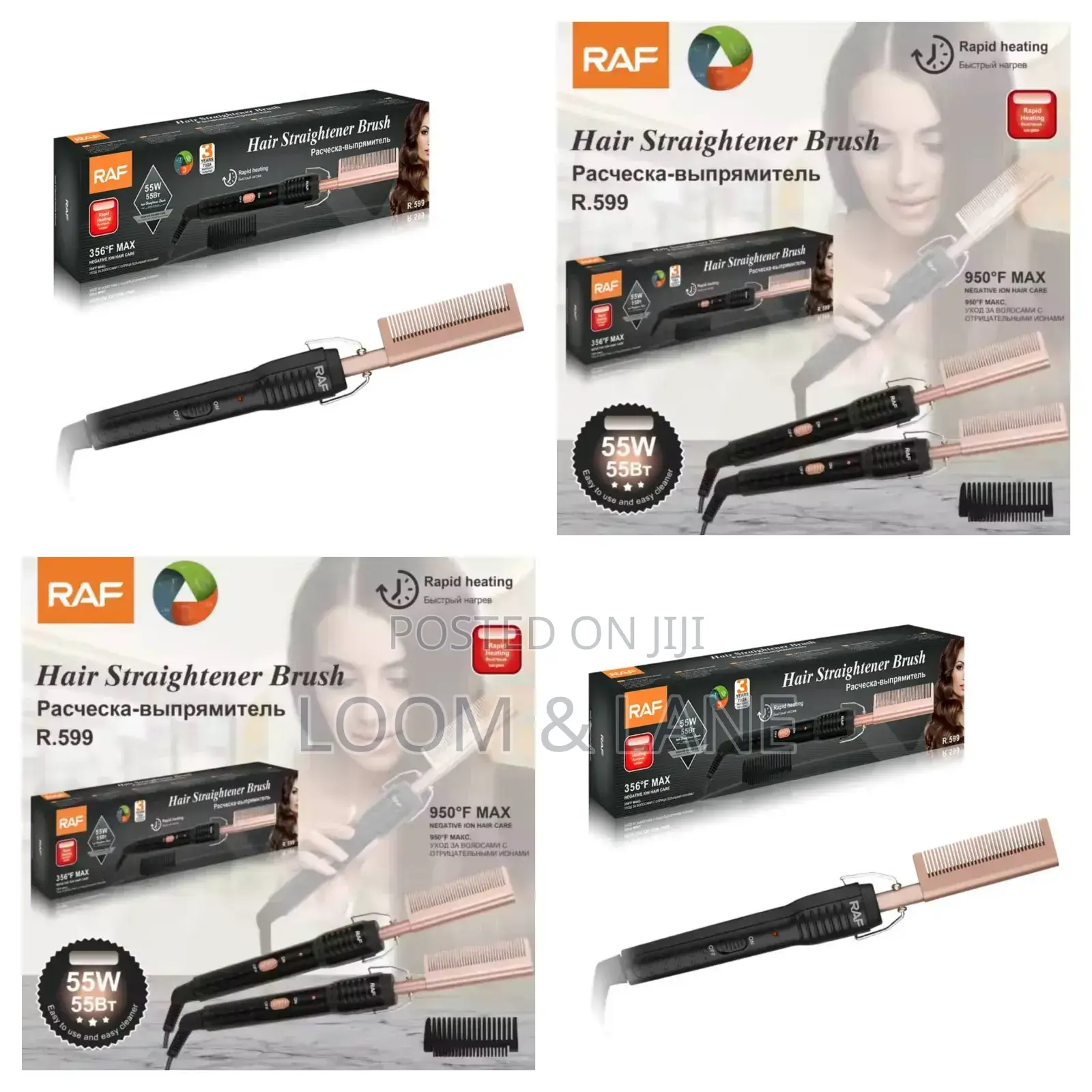 New Raf Hair Straightener Brush