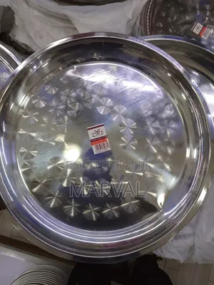 6pieces of 50 Inch Round Stainless Steel Serving Tray