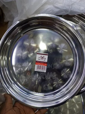 6pcs of 30 Inch Round Stainless Steel Serving Tray