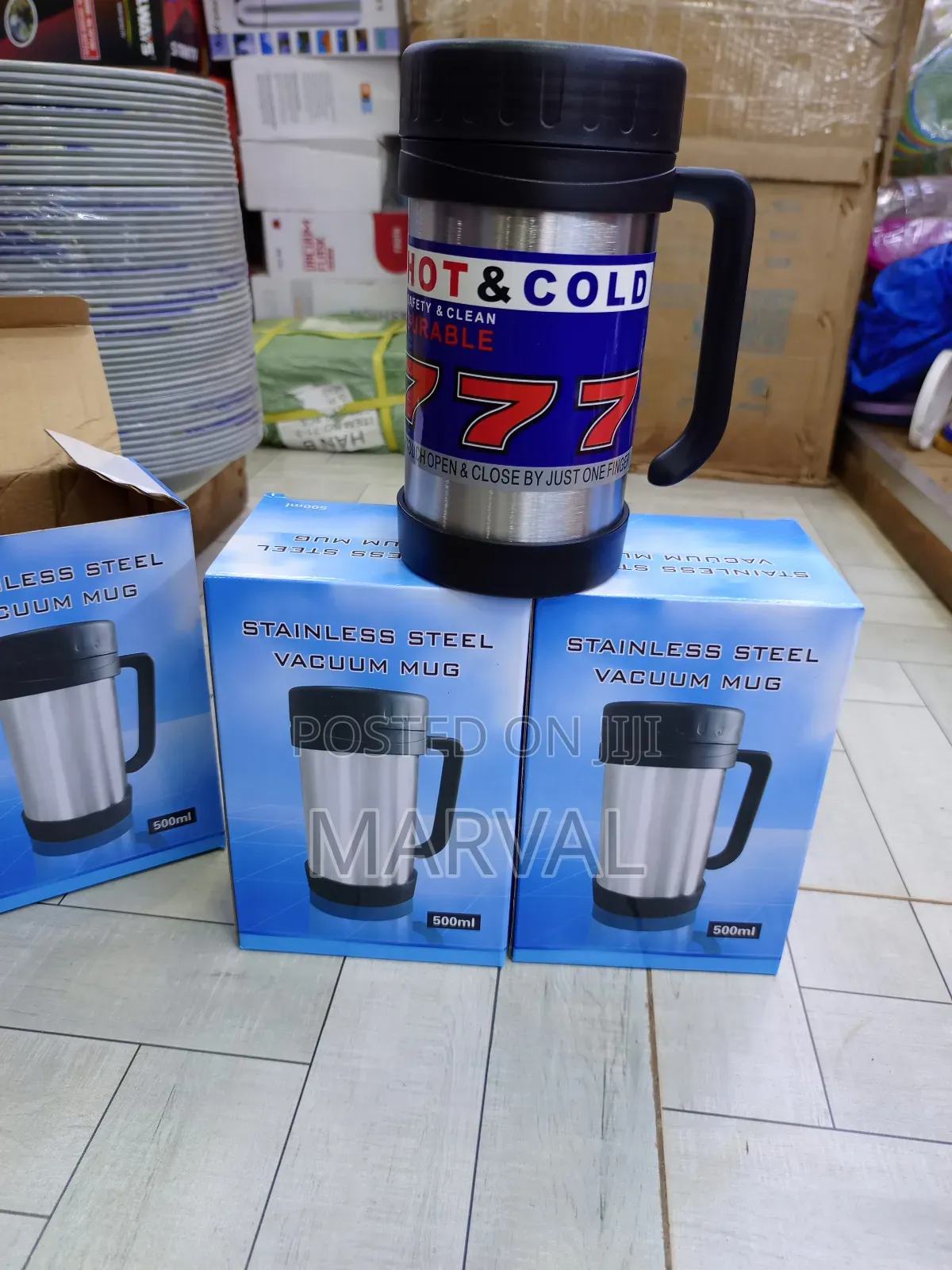 500mls Stainless Steel Vacuum Travel Mug (777)