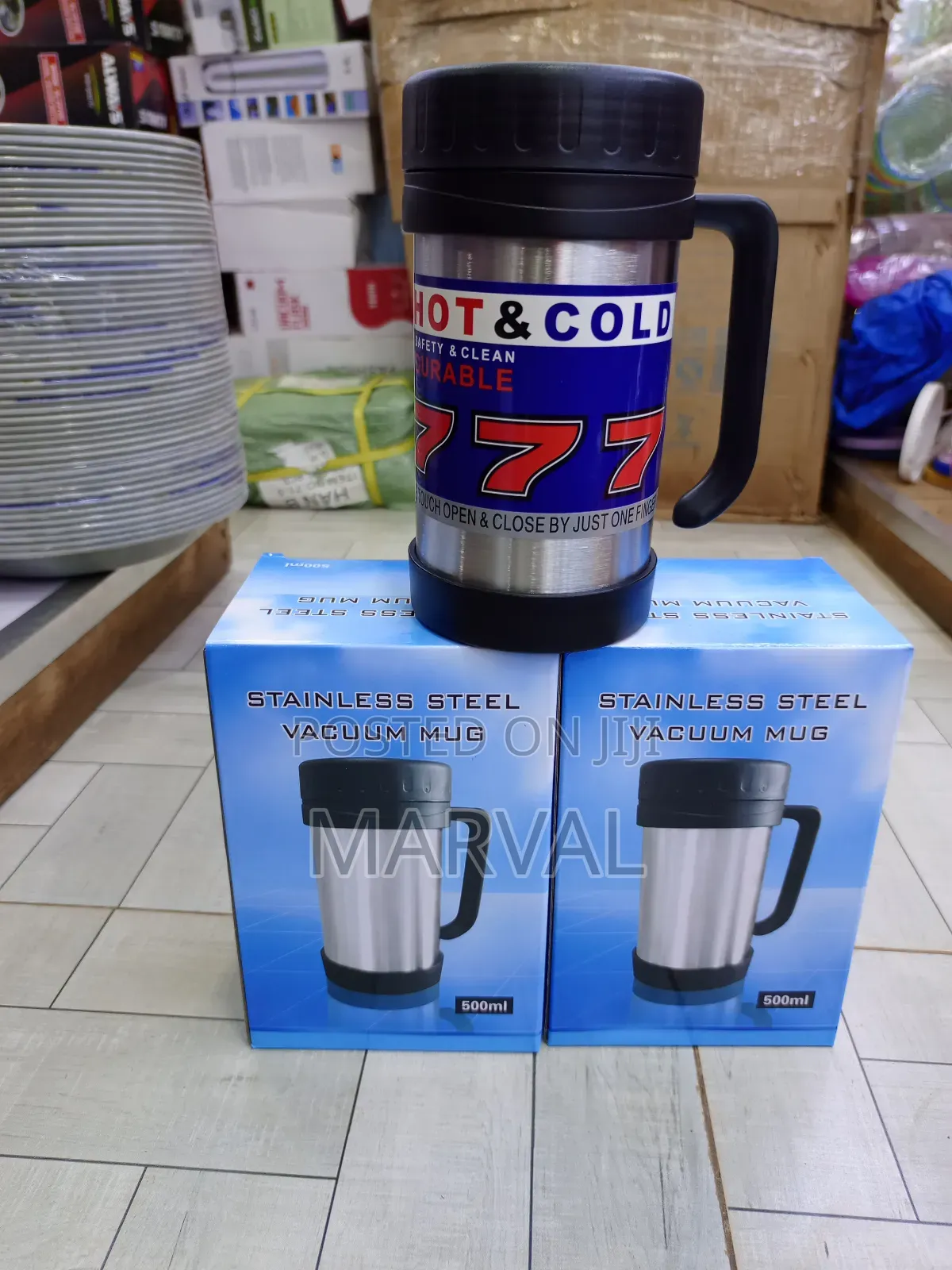 500mls Stainless Steel Vacuum Travel Mug (777)
