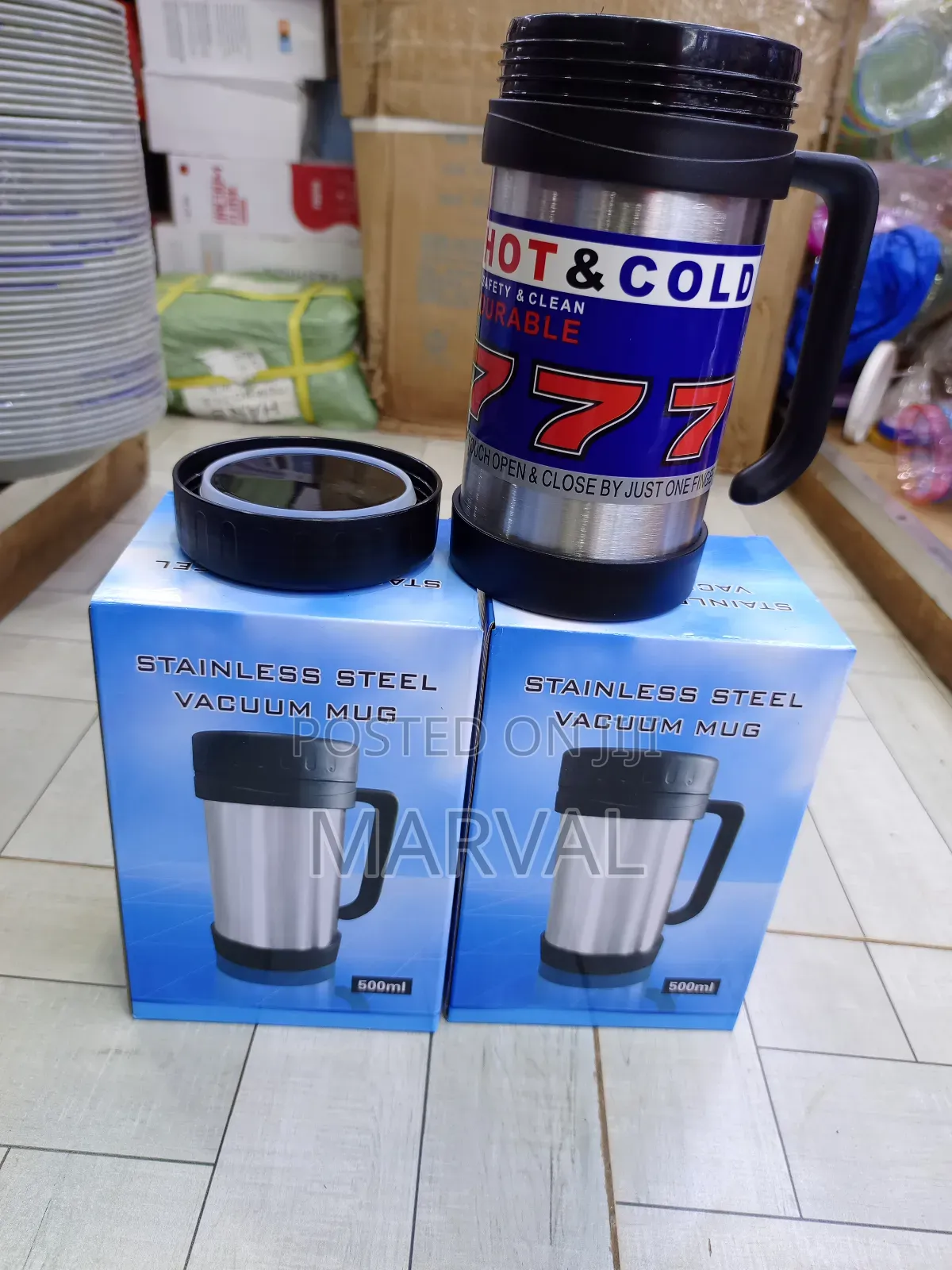 500mls Stainless Steel Vacuum Travel Mug (777)