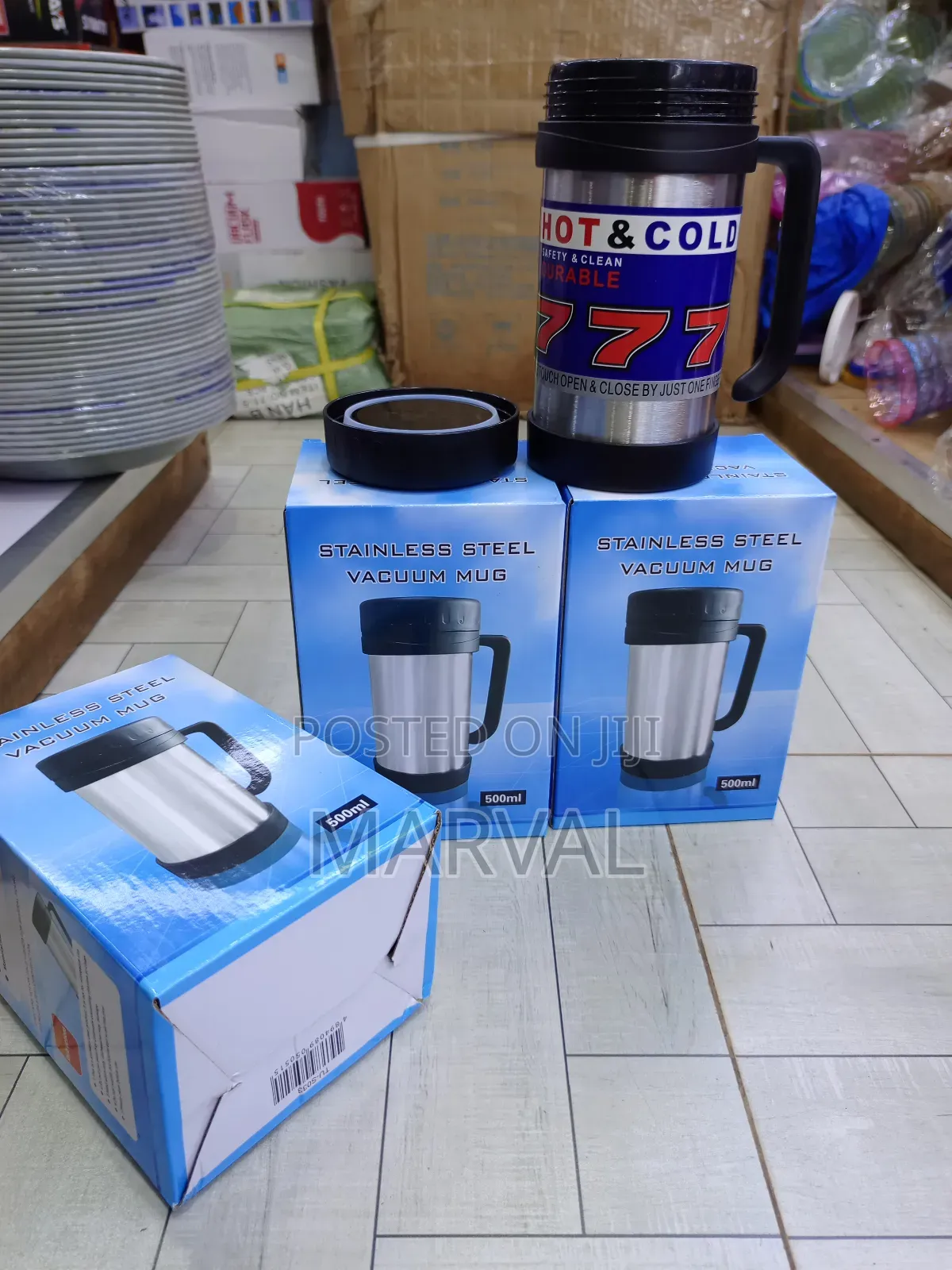 500mls Stainless Steel Vacuum Travel Mug (777)