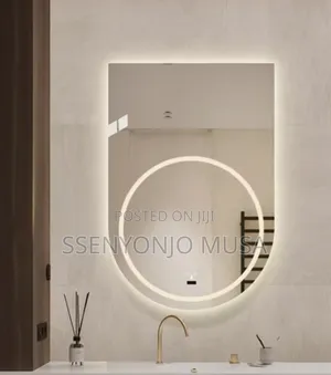 24''x35'' Led Semi-Oval Mirror - Frameless, 3 Light Options
