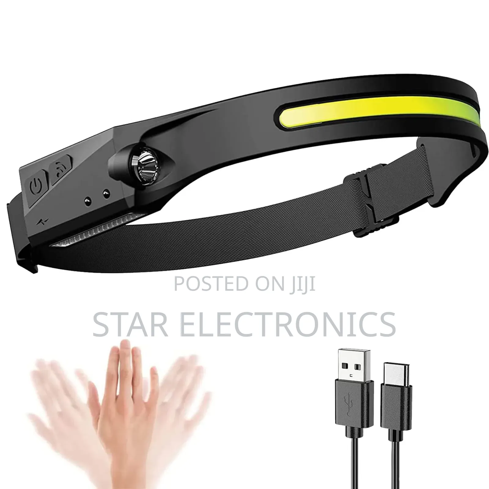 Rechargeable Induction Headlamp With Sensor