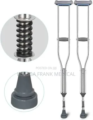 Adjustable Arm Axillary Crutches With Shock Absorber