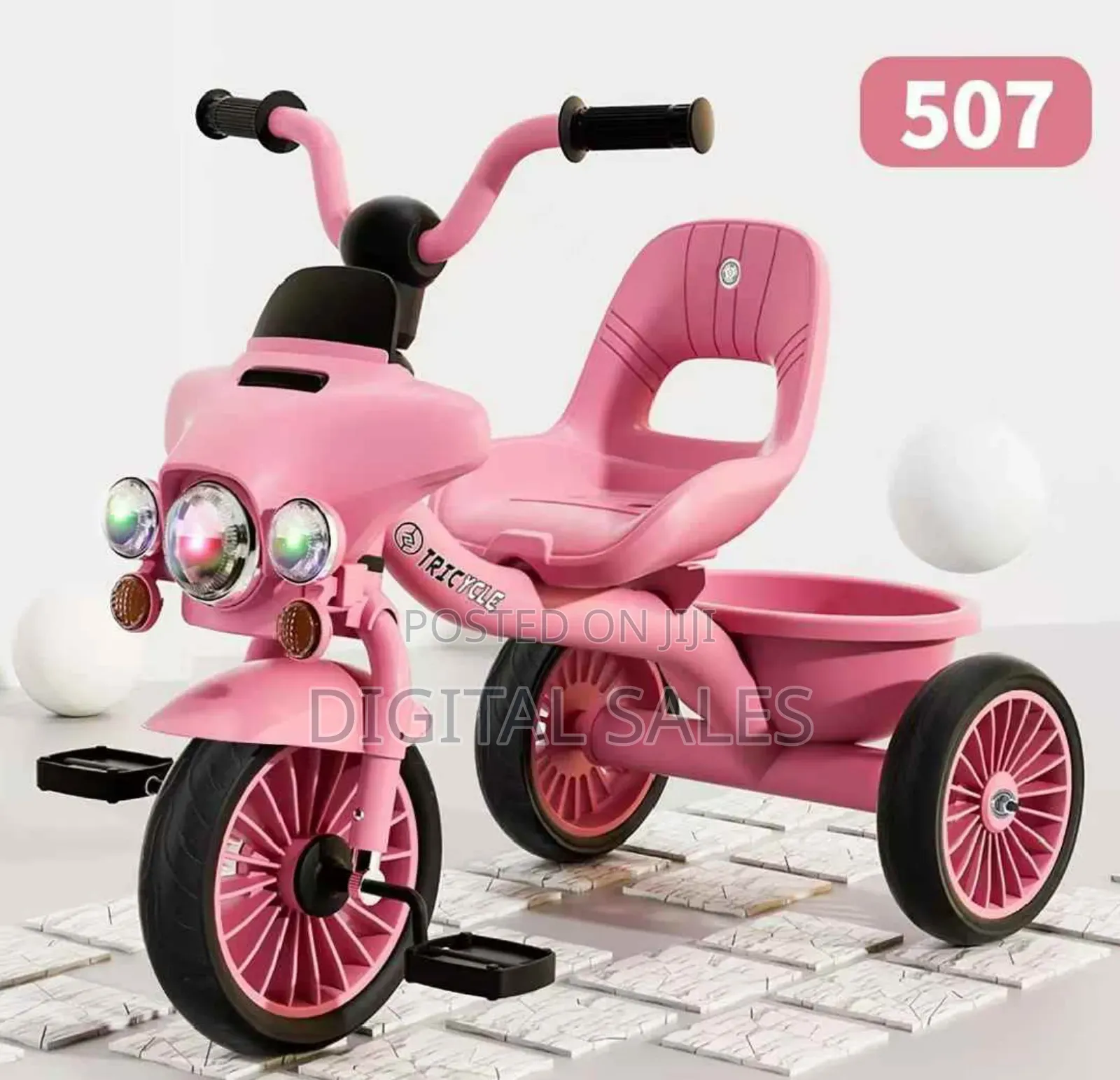 Kids Tricycle With Eva Wheel -Pink