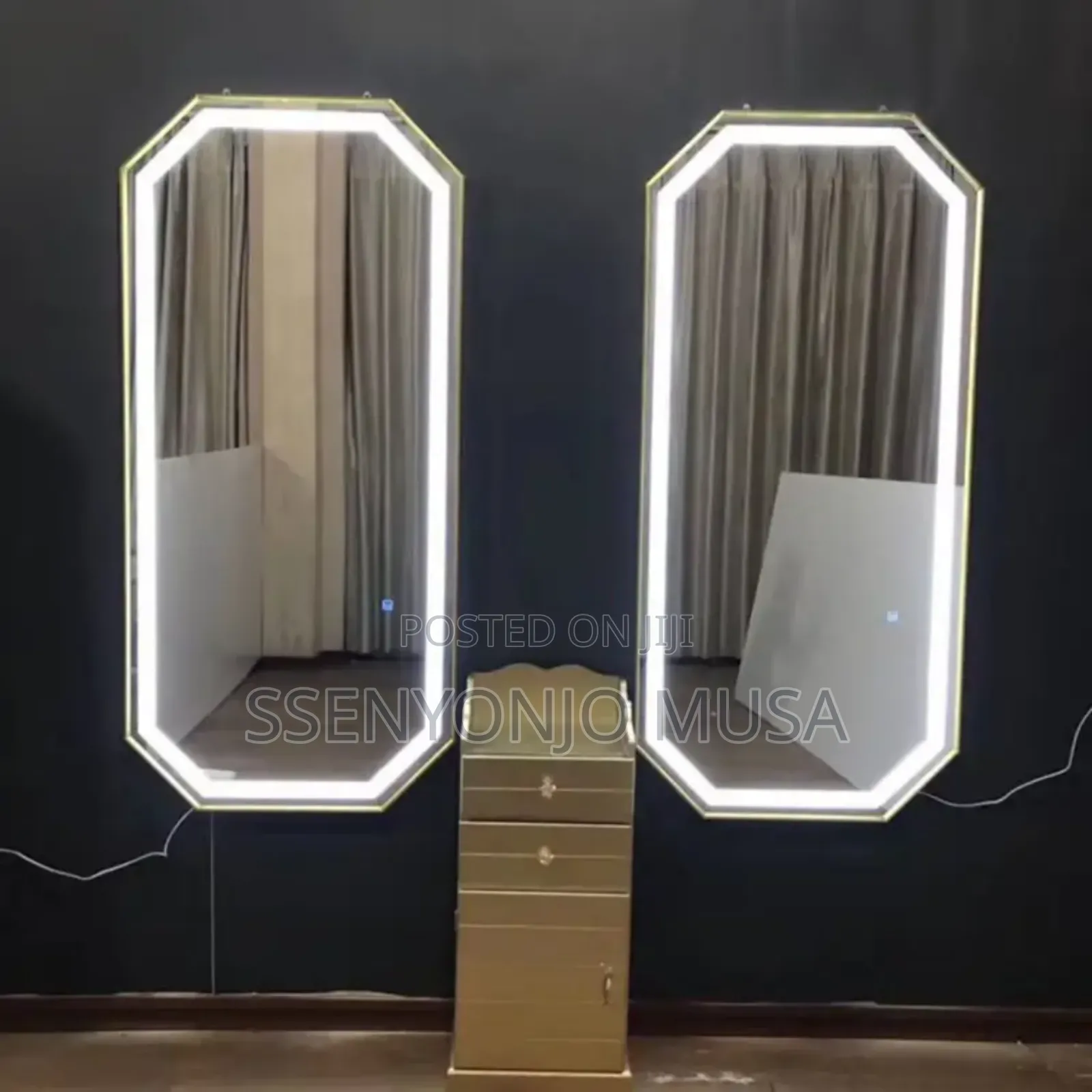 Full Length Led Mirror - Black, Touch Switch, Energy Saving