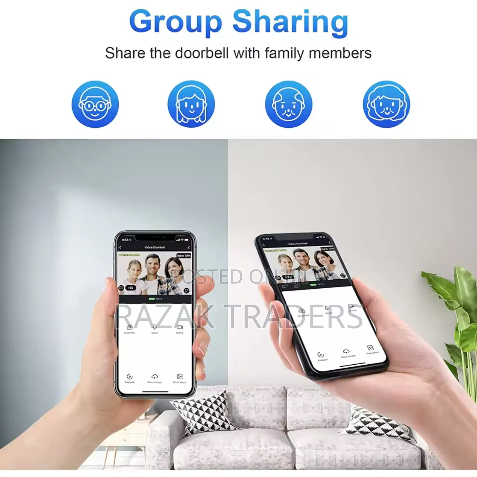1080p Wireless Wifi Doorbell Video Intercom Door Bell Camera