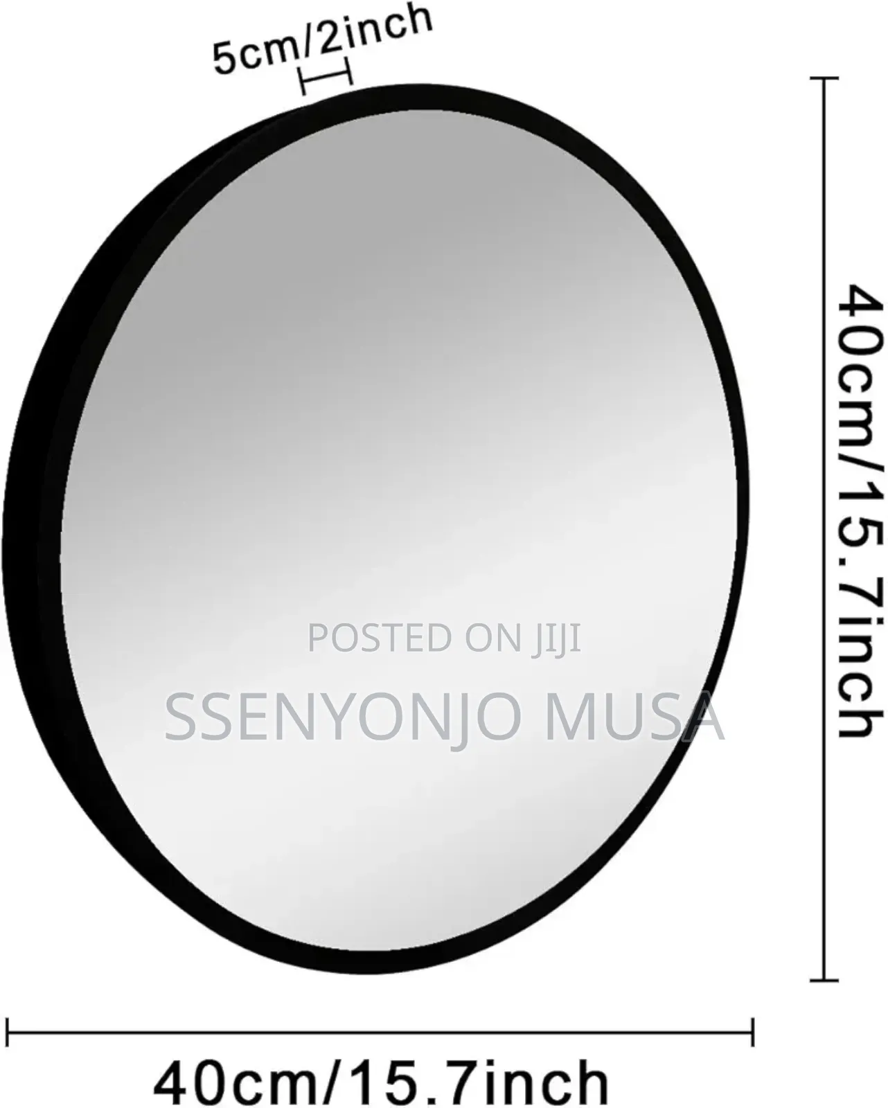 6.5" Round Infinity Mirror Light -Black, Wall Mounted, Color