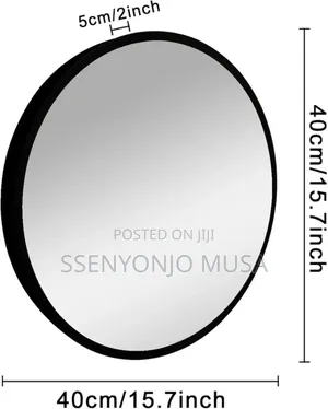 6.5" Round Infinity Mirror Light -Black, Wall Mounted, Color