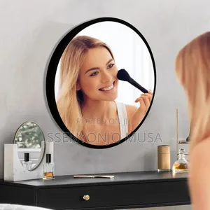 6.5" Round Infinity Mirror Light -Black, Wall Mounted, Color