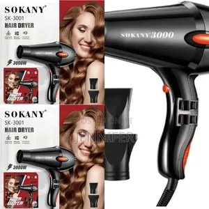 Sokany Professional Hair Dryer 3000w Black Sk-3001