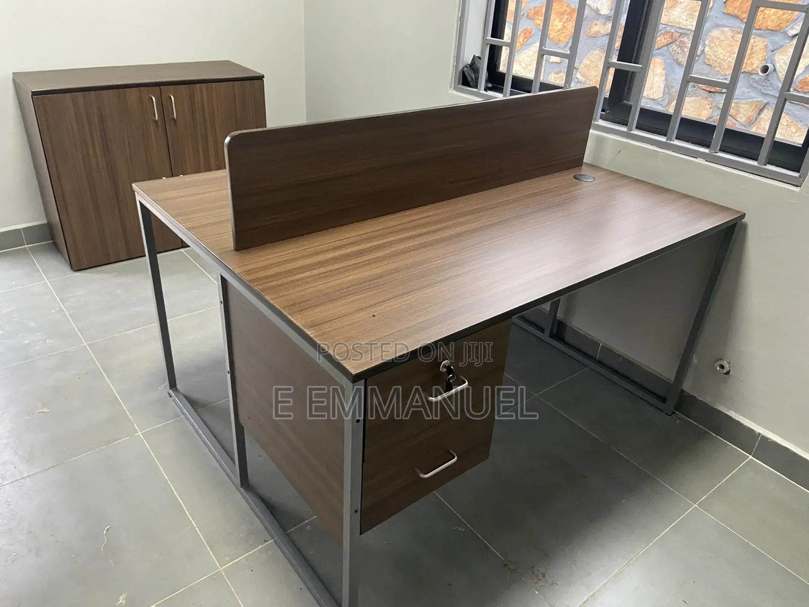 Two Seater Workstation Teak